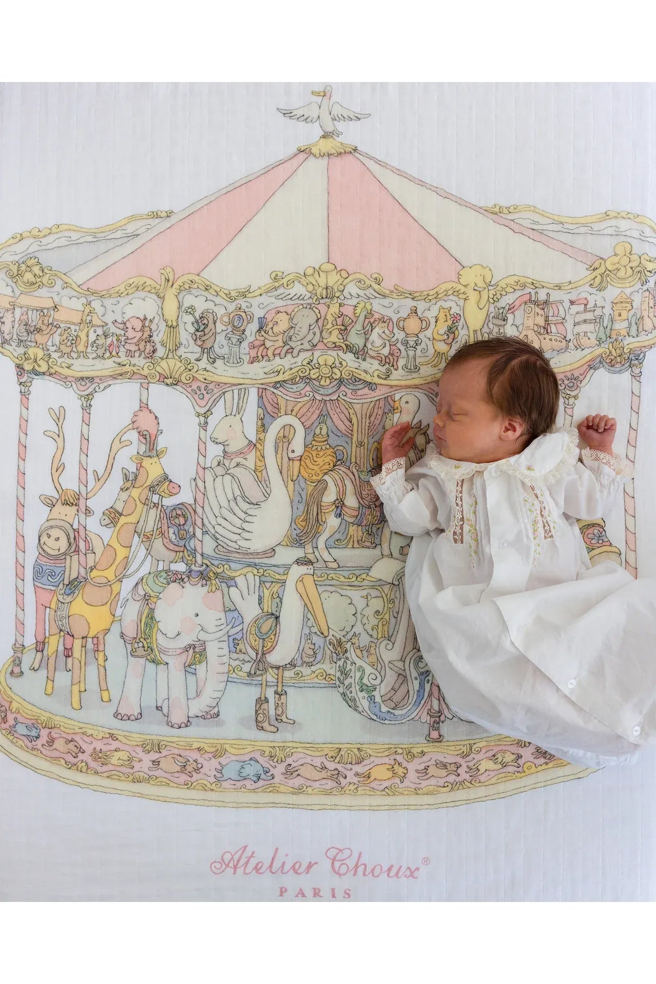 Carré - Carousel Pink van Atelier Choux | Kids Conceptstore Le Fanfare