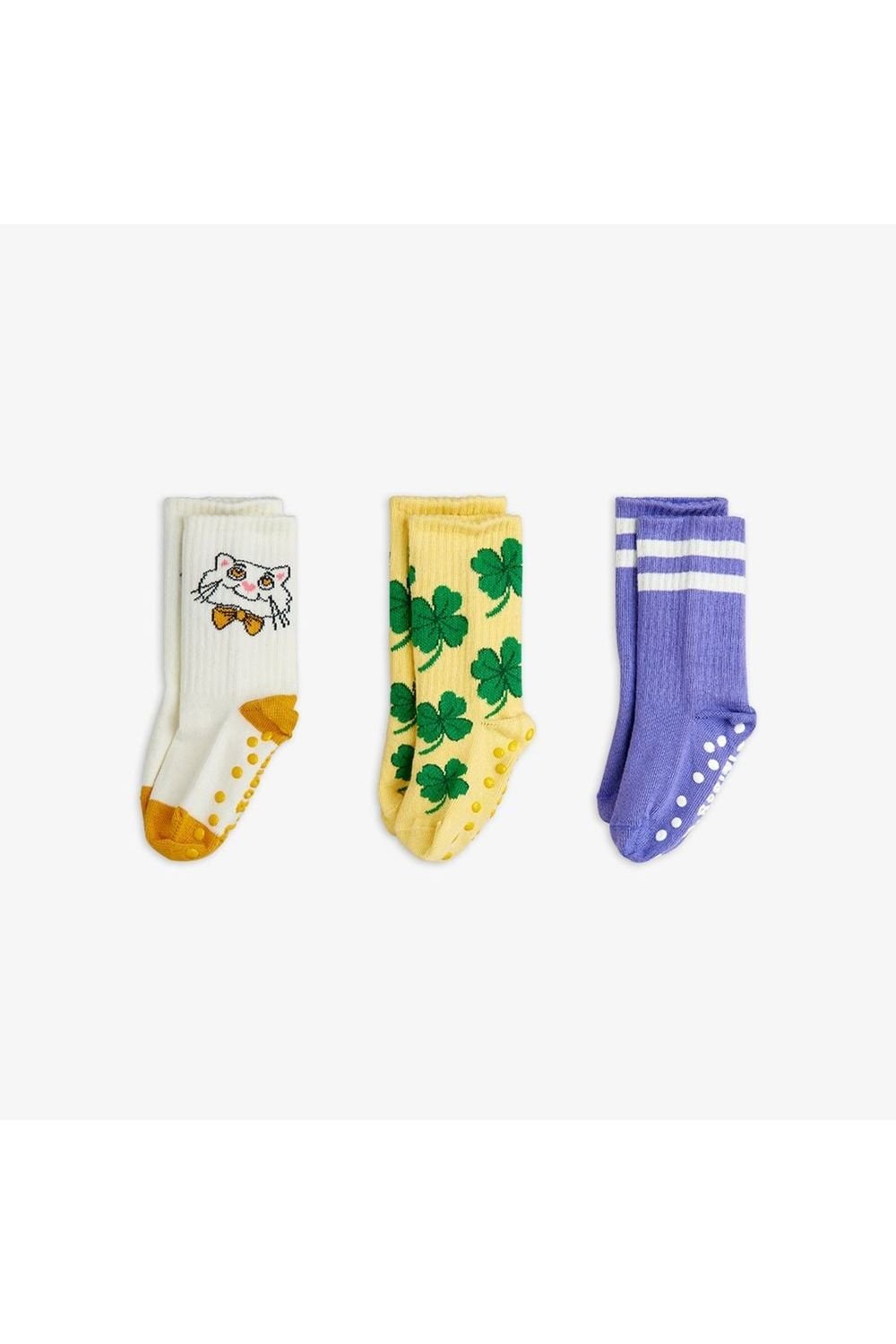 Cat 3-Pack Anti-Slip Socks van Mini Rodini | Kids Conceptstore Le Fanfare