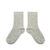 Chamois - Chaussettes a cotes cachemire et laine Merinos - Gris Clair van Collegien | Kids Conceptstore Le Fanfare