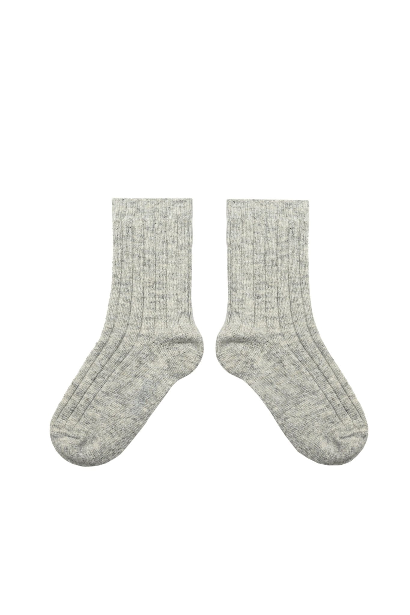 Chamois - Chaussettes a cotes cachemire et laine Merinos - Gris Clair van Collegien | Kids Conceptstore Le Fanfare