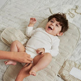 Changing Mat Deep Lake Check Seersucker Home van MarMar Copenhagen | Kids Conceptstore Le Fanfare