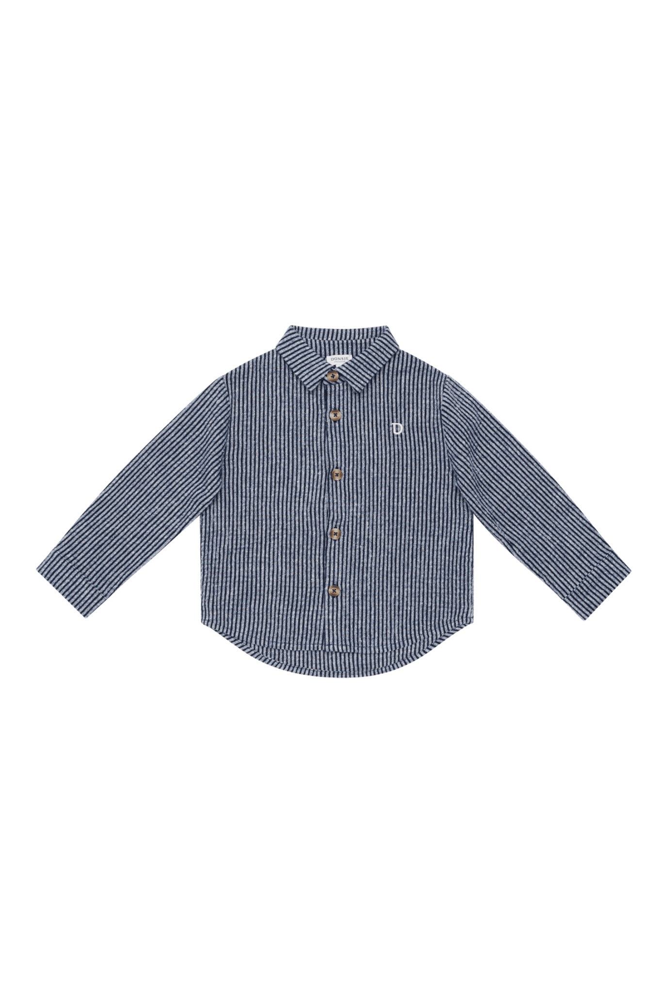 Chee Shirt - Navy Blue - White Striped van Donsje Amsterdam | Kids Conceptstore Le Fanfare