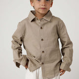 Chee Shirt - Taupe van Donsje Amsterdam | Kids Conceptstore Le Fanfare