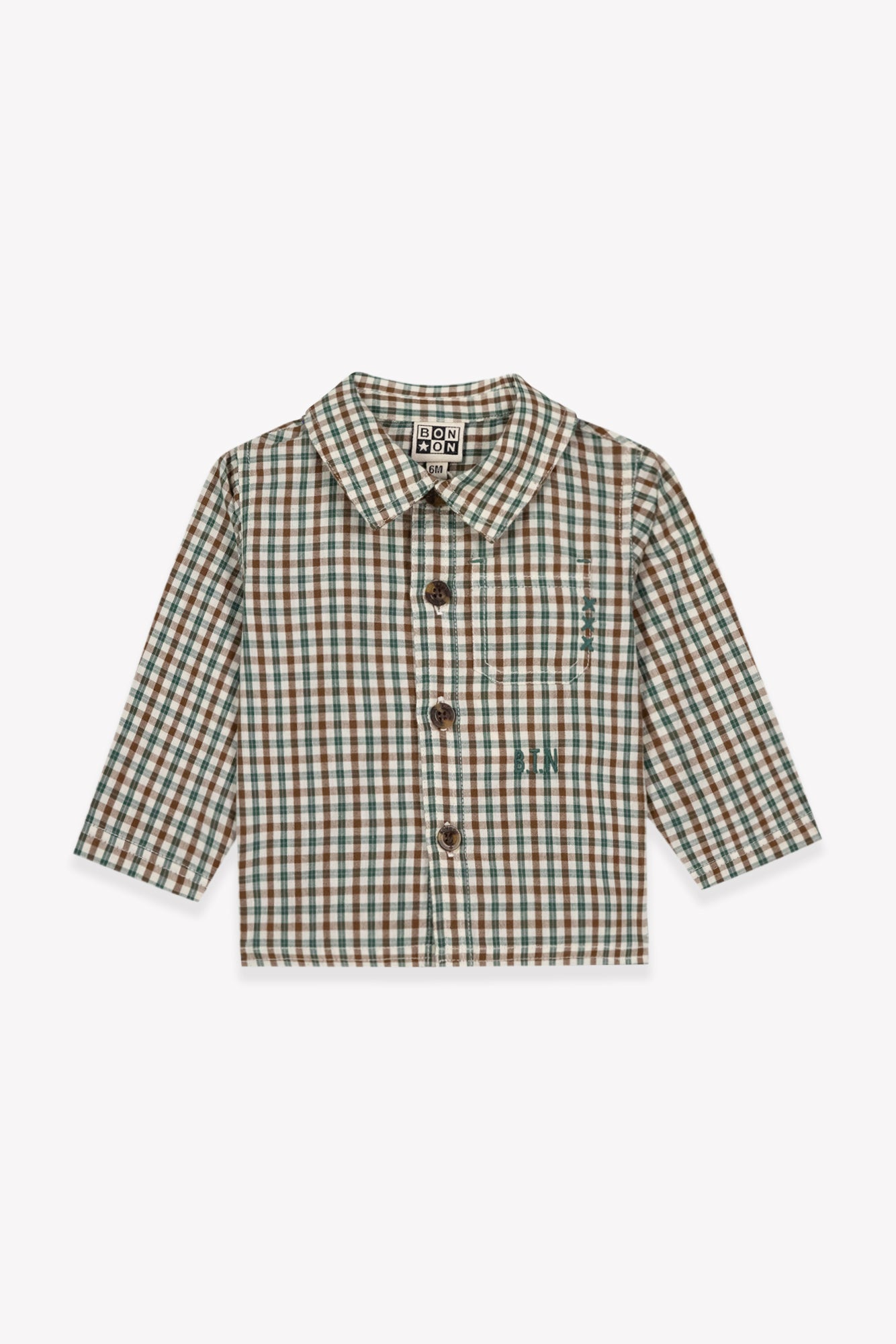 Chemise pafbb - Mini check sunday van BONTON | Kids Conceptstore Le Fanfare