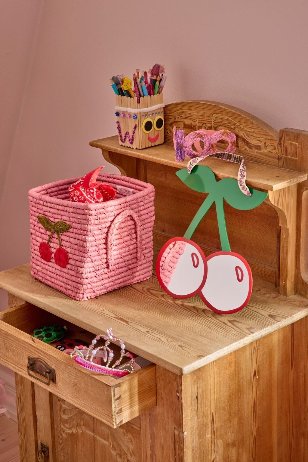 Cherry Acrylic Mirror - Red van Rice | Kids Conceptstore Le Fanfare