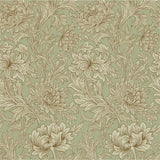 Chrysanthemum Toile Wallpaper - Eggshell/Gold van Morris & Co | Kids Conceptstore Le Fanfare