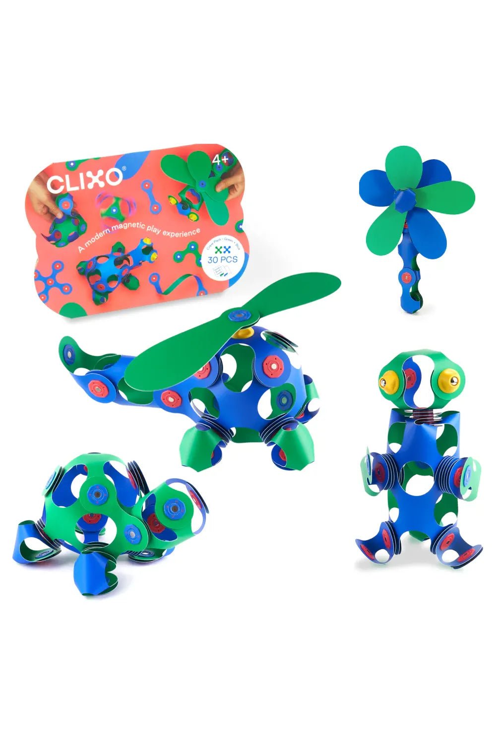 Clixo | Crew Pack - Blue/Green (30 pcs) van Clixo | Kids Conceptstore Le Fanfare