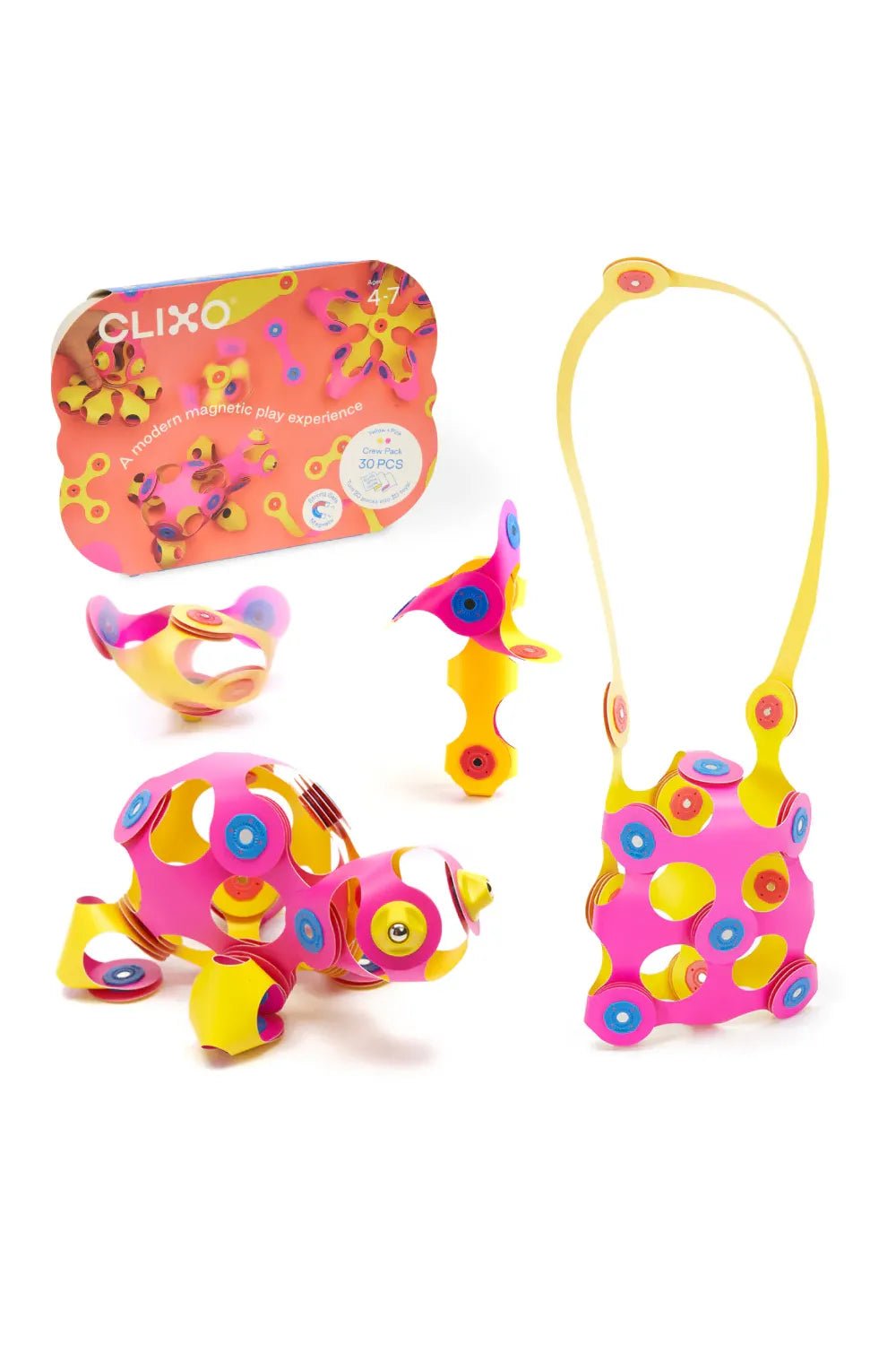 Clixo | Crew Pack - Pink/Yellow (30 pcs) van Clixo | Kids Conceptstore Le Fanfare