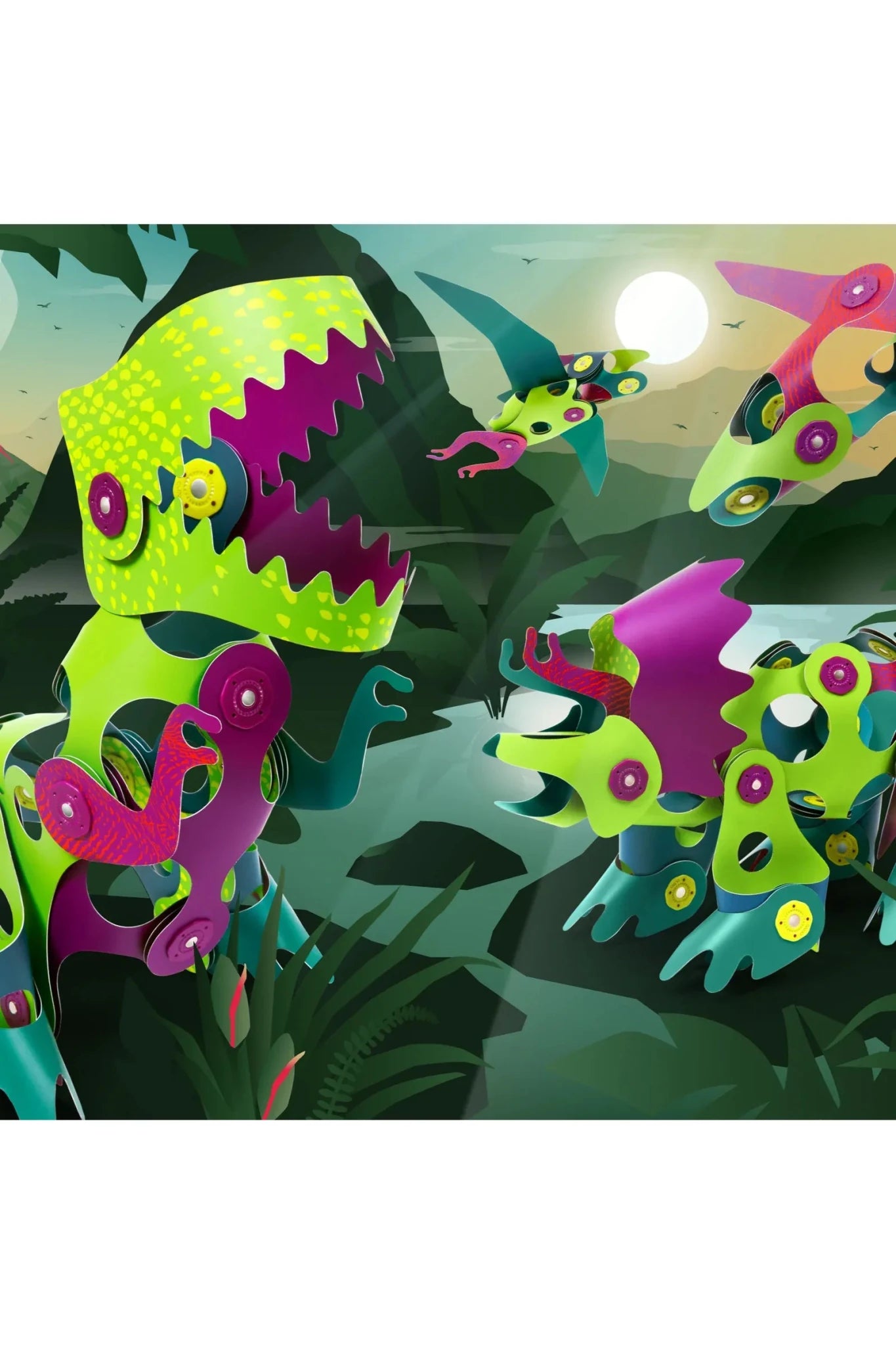 Clixo | Dino Adventure Pack (36 pcs) van Clixo | Kids Conceptstore Le Fanfare