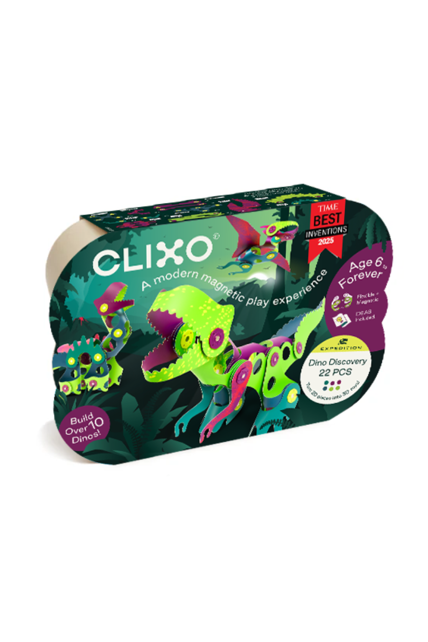 Clixo | Dino Discovery Pack (22 pcs) van Clixo | Kids Conceptstore Le Fanfare