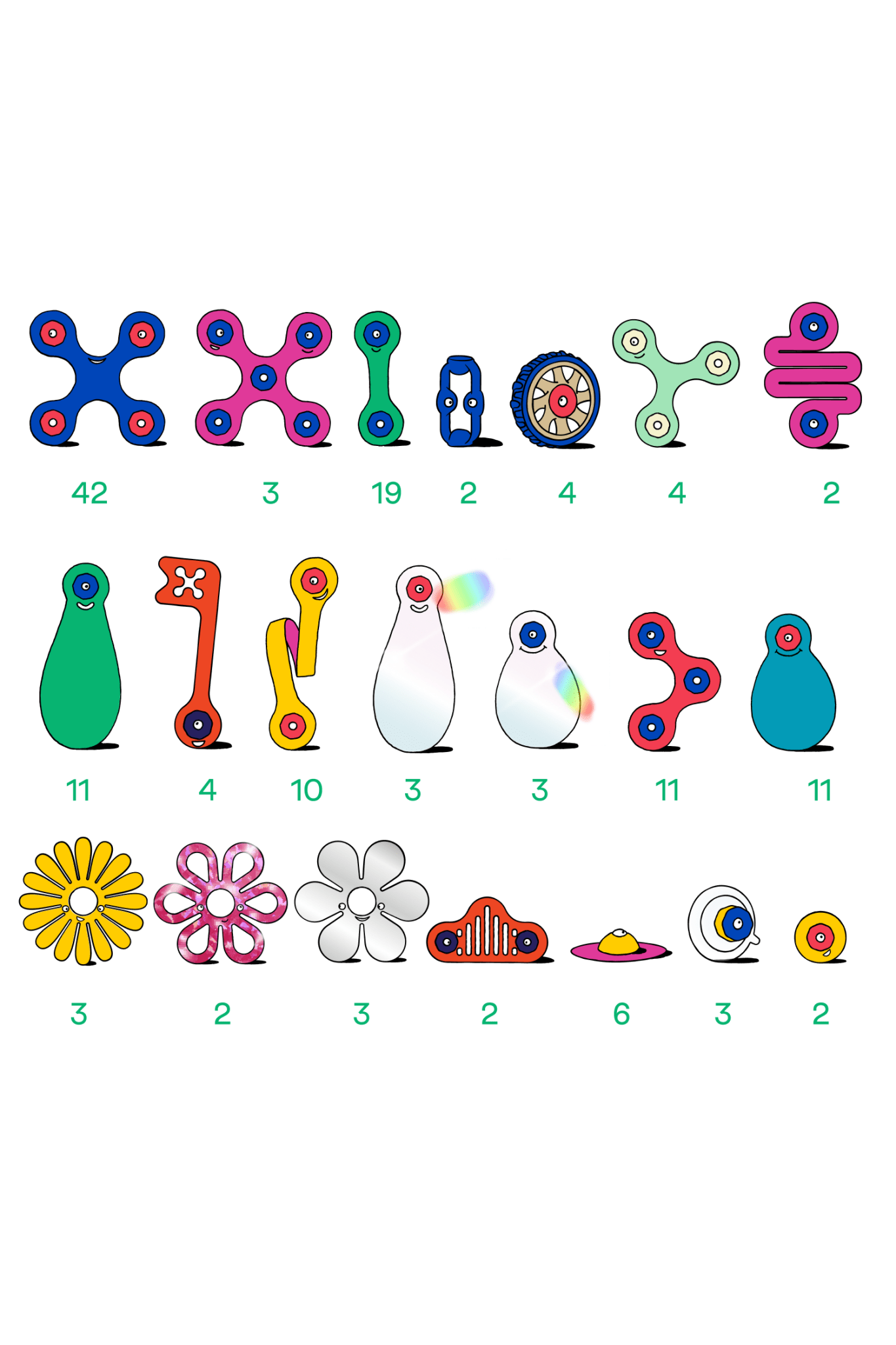 Clixo | Family Pack (150 pcs) van Clixo | Kids Conceptstore Le Fanfare