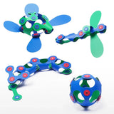Clixo | Itsy Pack - Green/Blue (18 pcs) van Clixo | Kids Conceptstore Le Fanfare