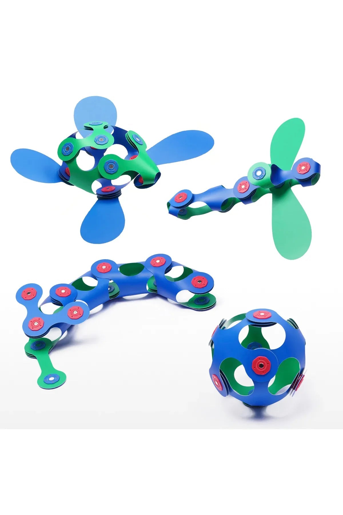 Clixo | Itsy Pack - Green/Blue (18 pcs) van Clixo | Kids Conceptstore Le Fanfare