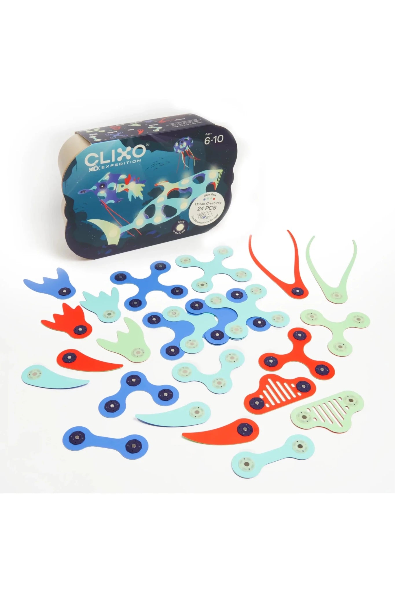 Clixo | Ocean Creatures (24 pcs) van Clixo | Kids Conceptstore Le Fanfare