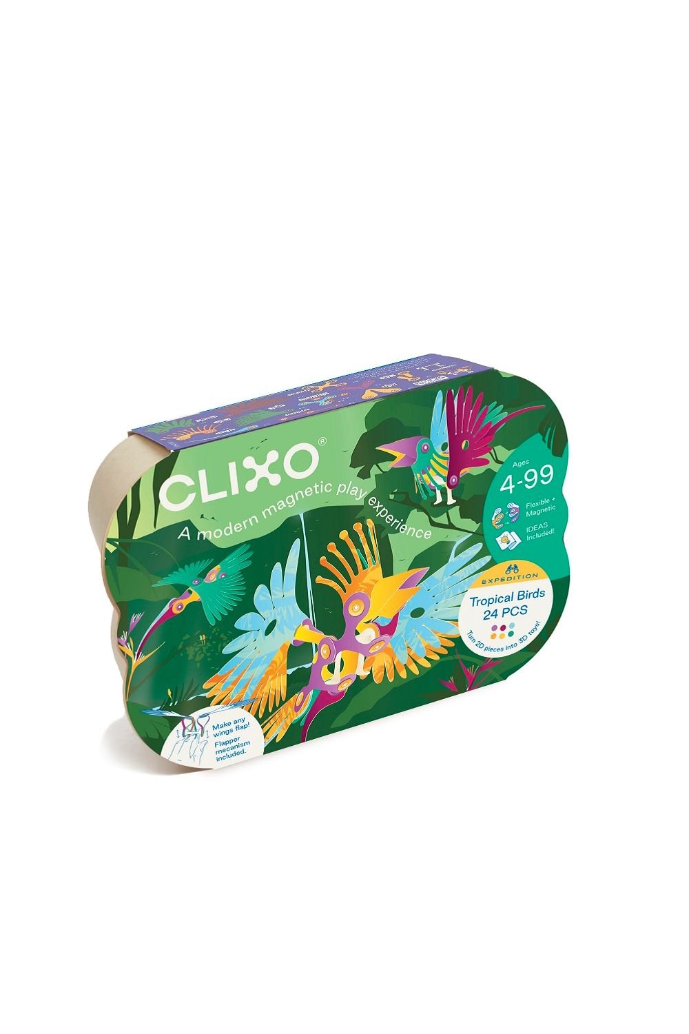 Clixo | Tropical Birds (24 pcs) van Clixo | Kids Conceptstore Le Fanfare