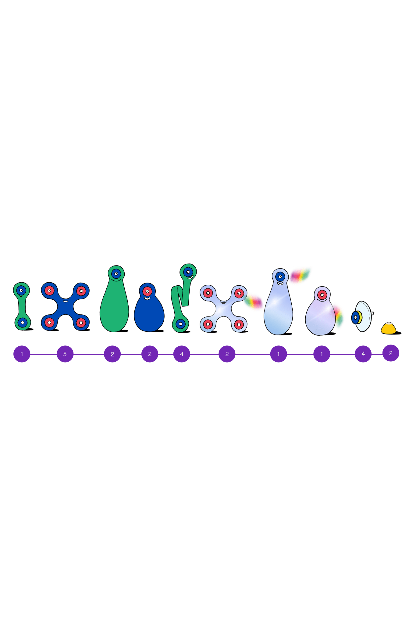 Clixo | Window Pack (24 pcs) van Clixo | Kids Conceptstore Le Fanfare