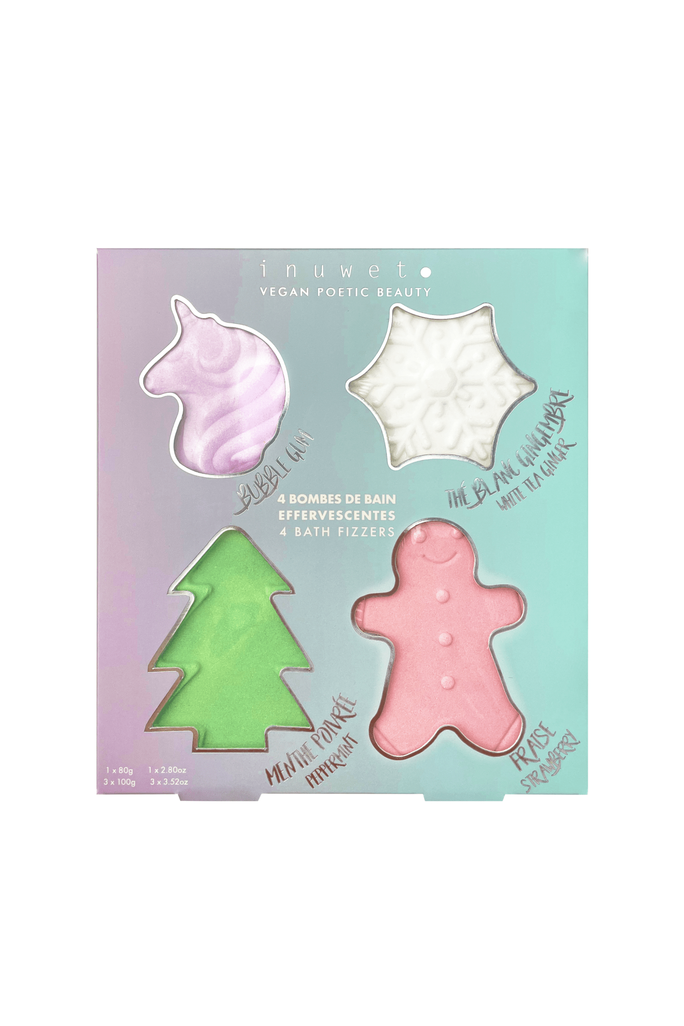 Coffret 4 Bath Fizzers van Inuwet | Kids Conceptstore Le Fanfare