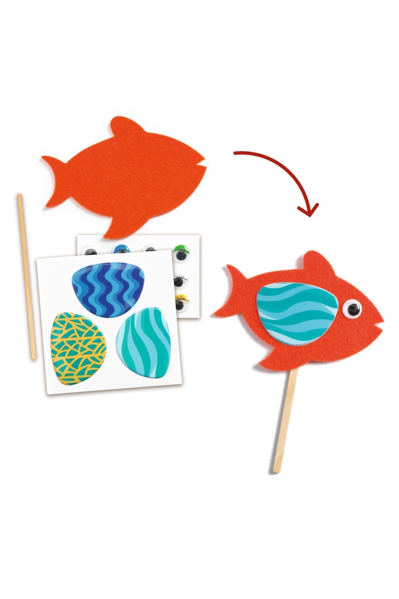 Collageknutsels - Vrolijk aquarium van Djeco | Kids Conceptstore Le Fanfare