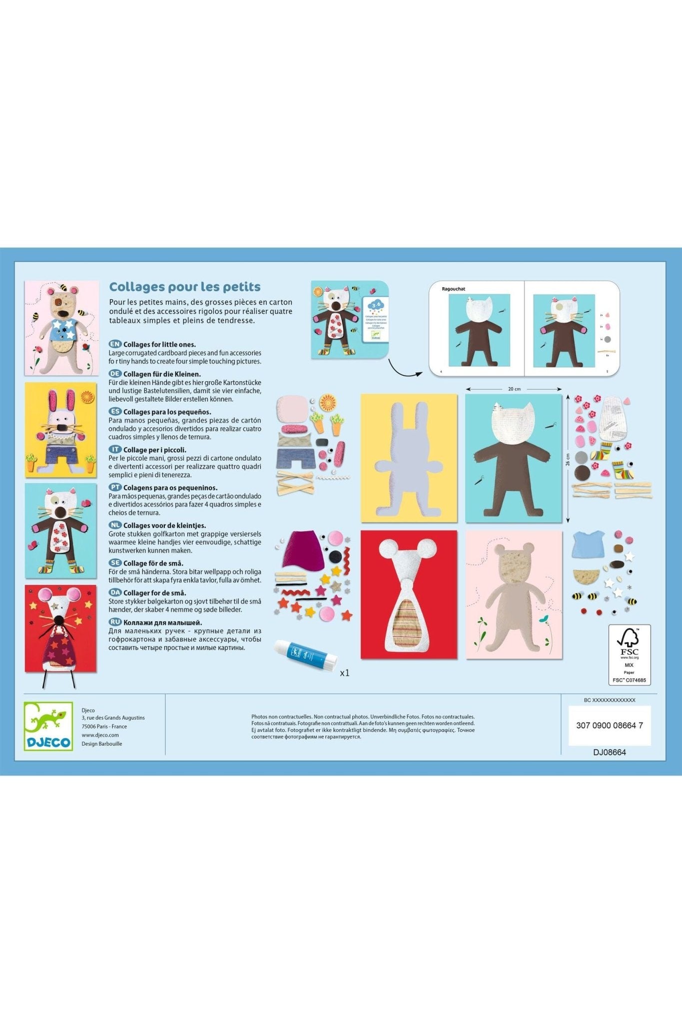 Collages voor de kleintjes van Djeco | Kids Conceptstore Le Fanfare