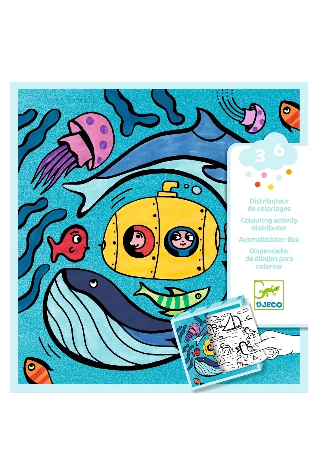 Coloring activity distributor - Ocean van Djeco | Kids Conceptstore Le Fanfare