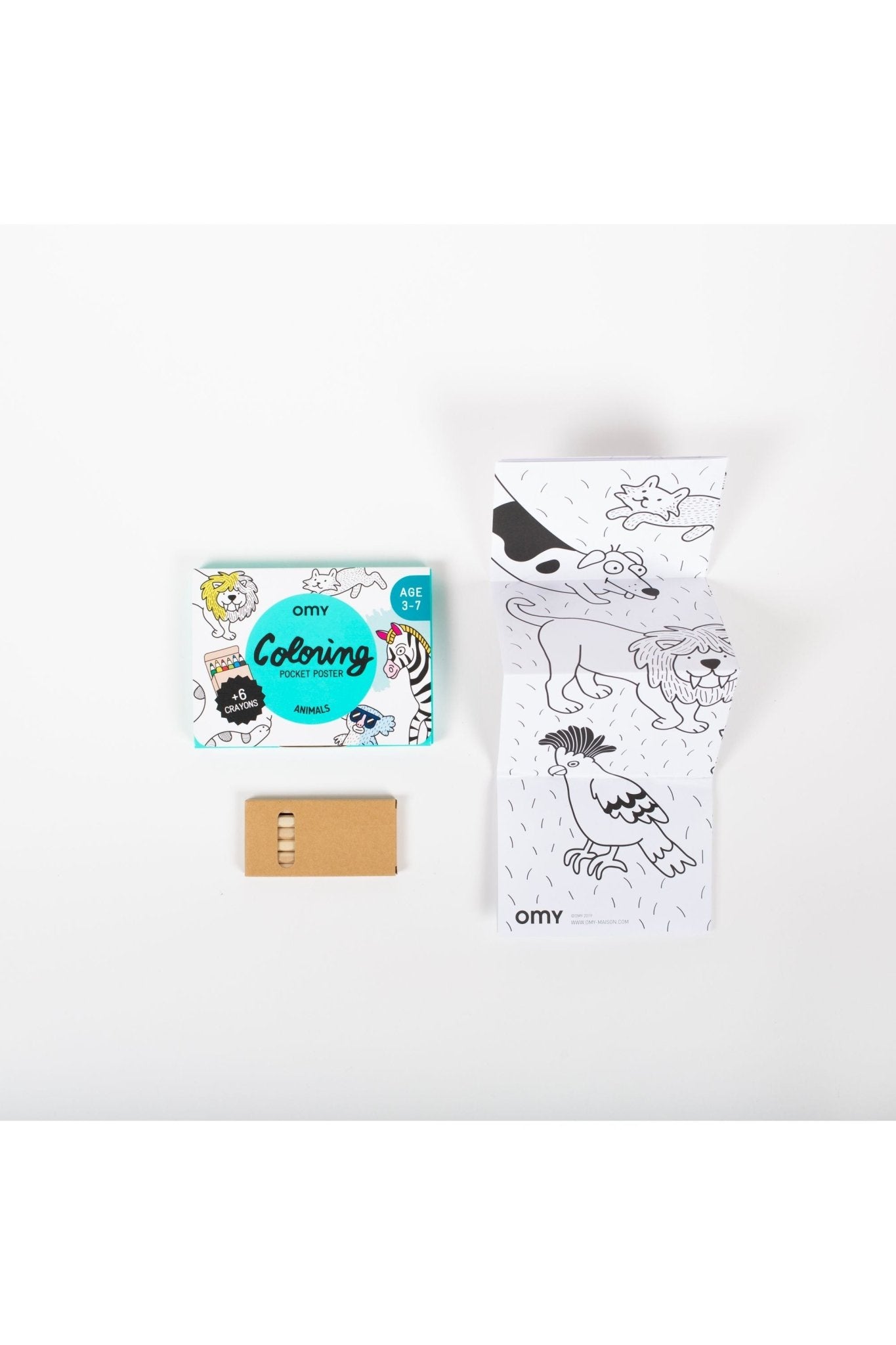 COLORING POCKET - ANIMALS van OMY | Kids Conceptstore Le Fanfare