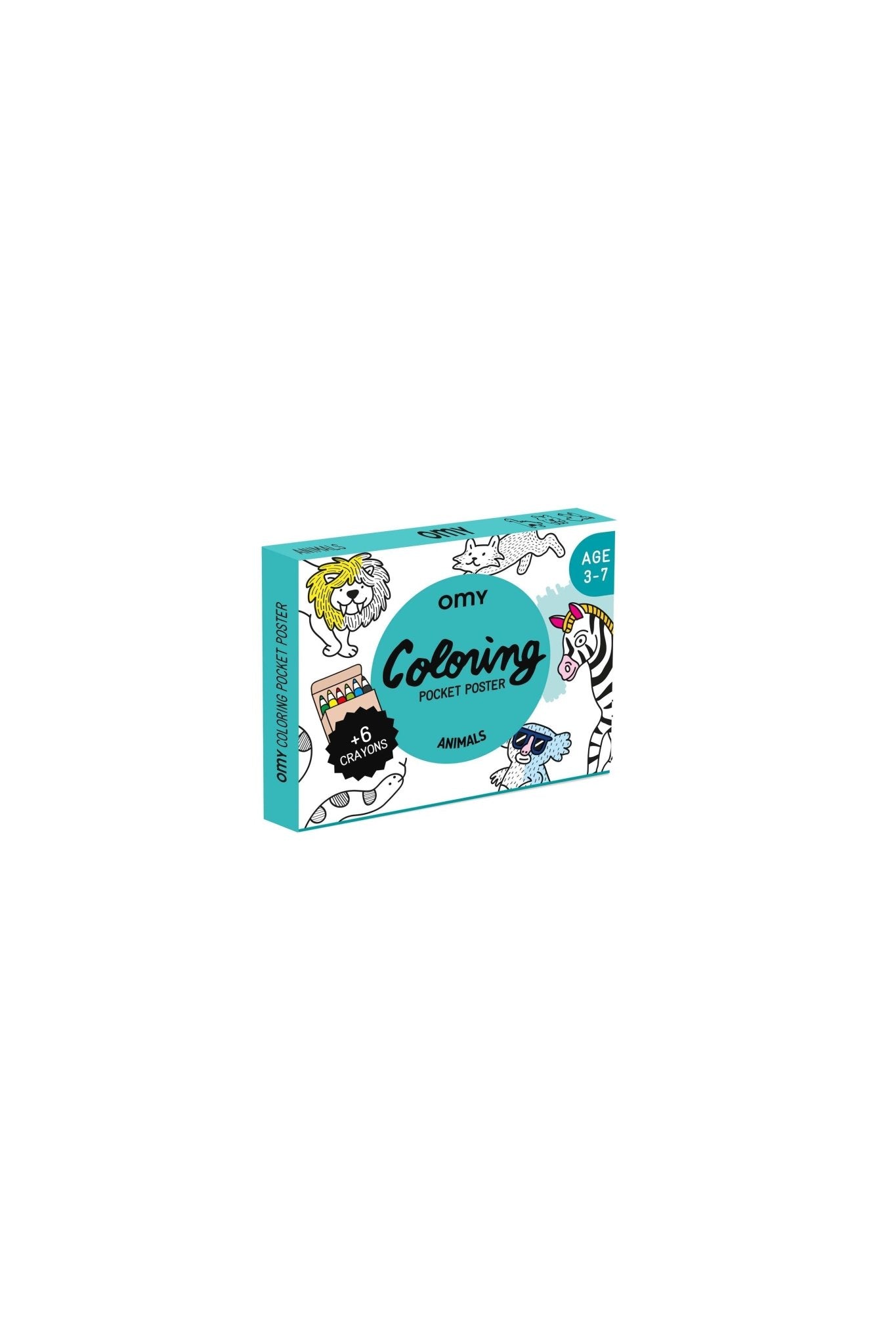 COLORING POCKET - ANIMALS van OMY | Kids Conceptstore Le Fanfare