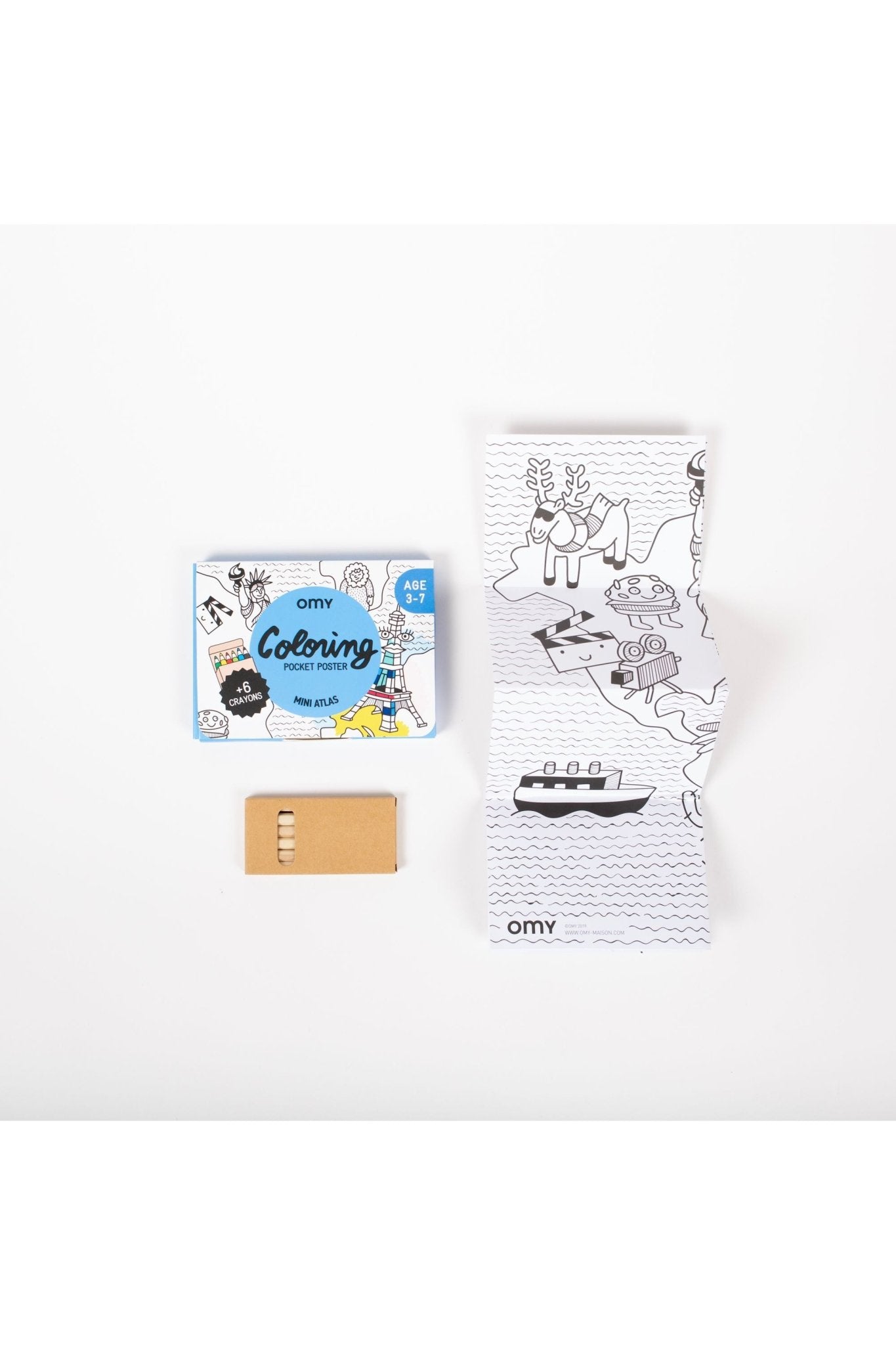 COLORING POCKET - ATLAS van OMY | Kids Conceptstore Le Fanfare