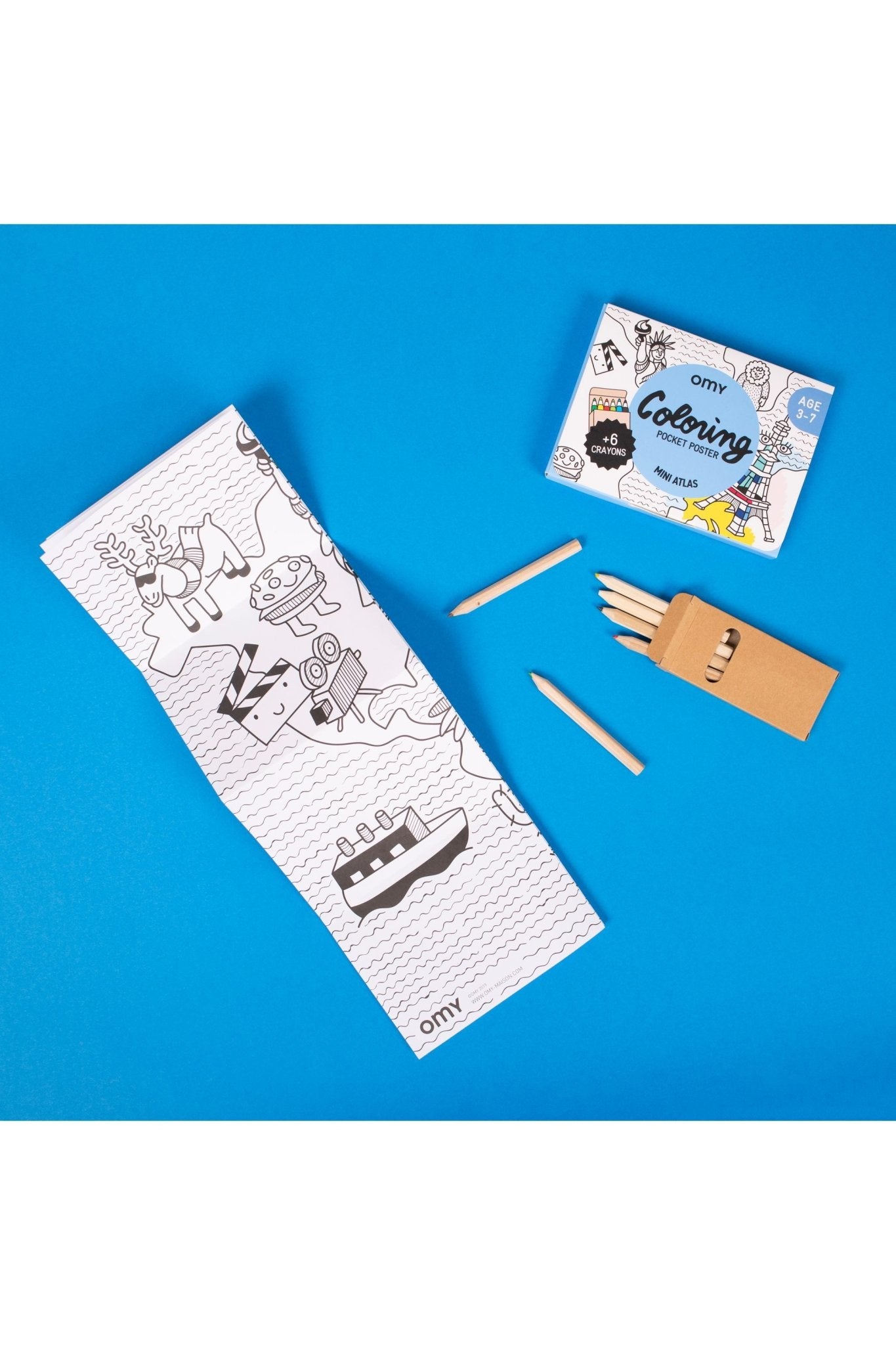 COLORING POCKET - ATLAS van OMY | Kids Conceptstore Le Fanfare