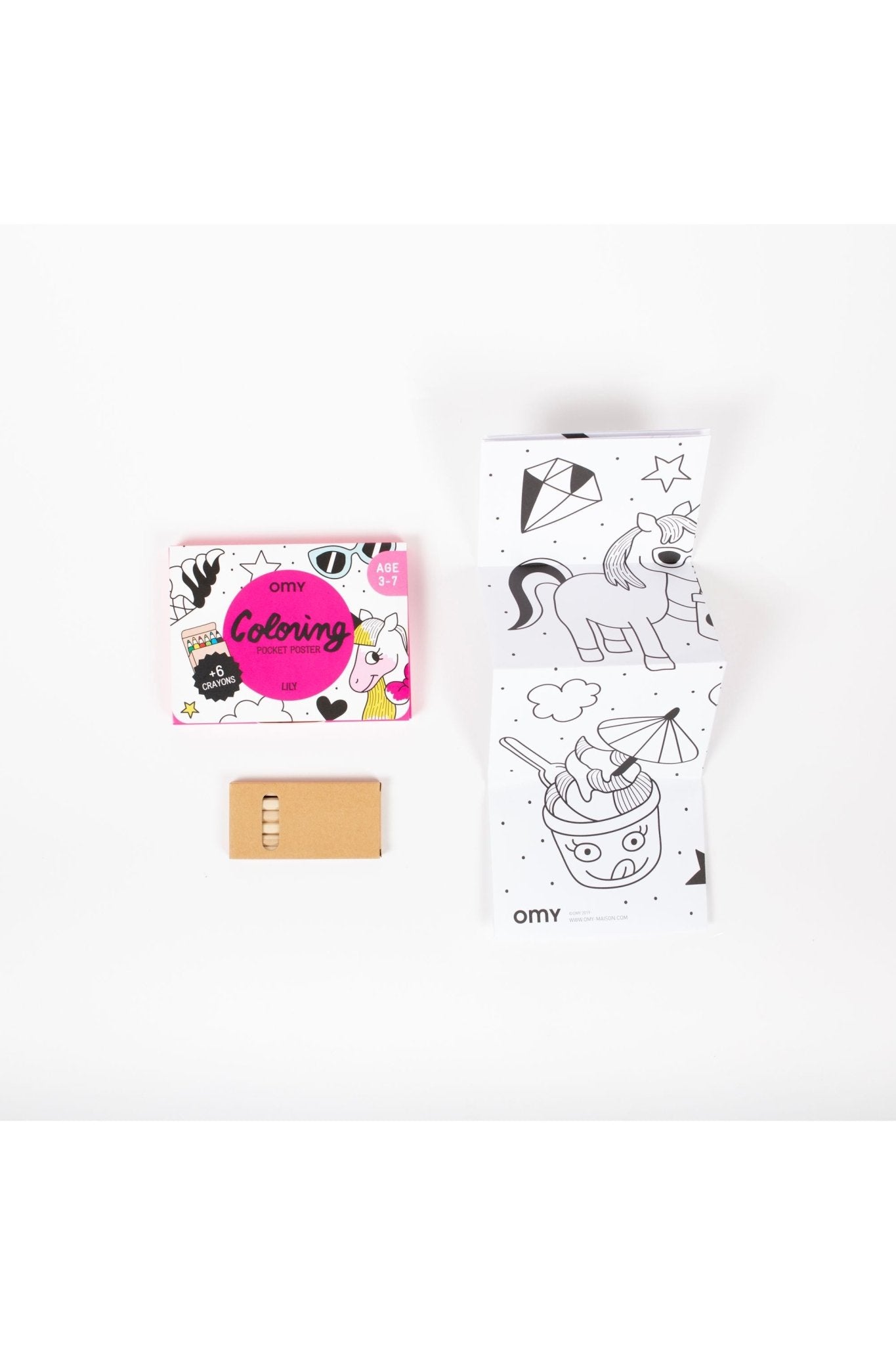COLORING POCKET - LILY van OMY | Kids Conceptstore Le Fanfare