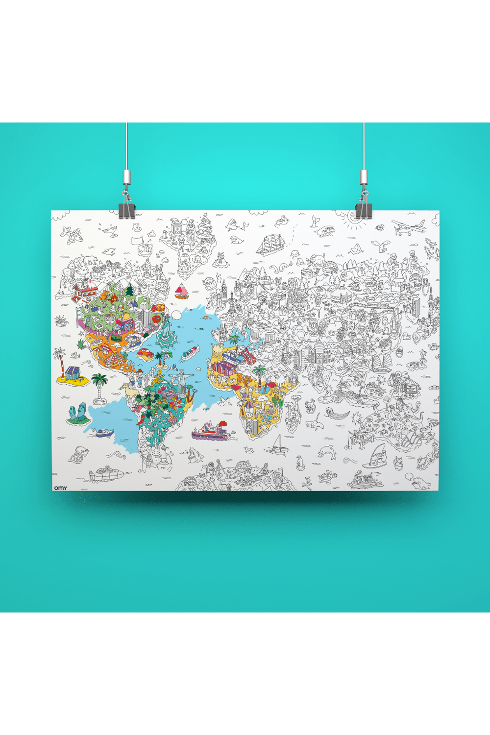 COLORING POSTER - ATLAS van OMY | Kids Conceptstore Le Fanfare