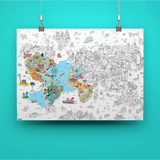 COLORING POSTER - ATLAS van OMY | Kids Conceptstore Le Fanfare