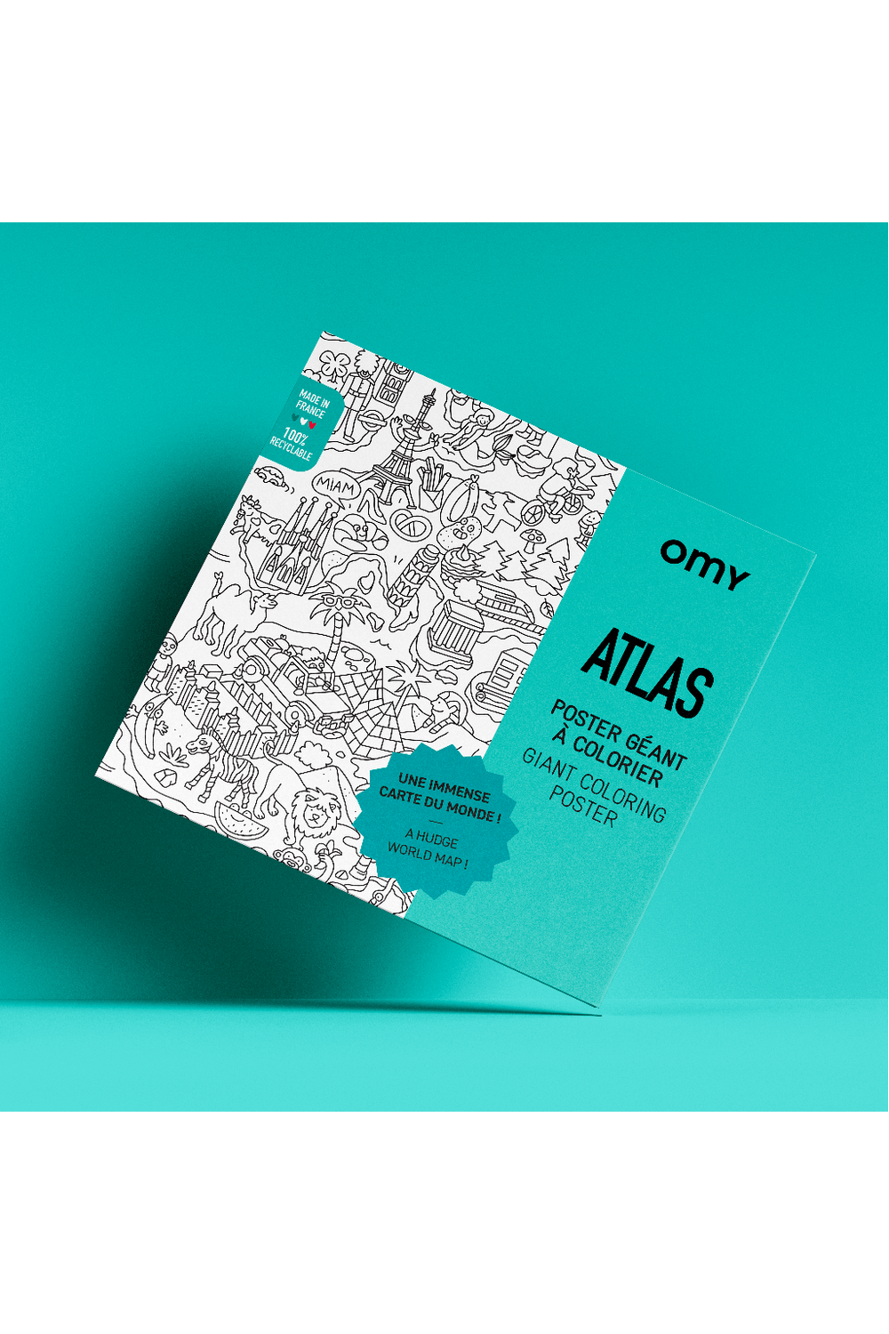 COLORING POSTER - ATLAS van OMY | Kids Conceptstore Le Fanfare