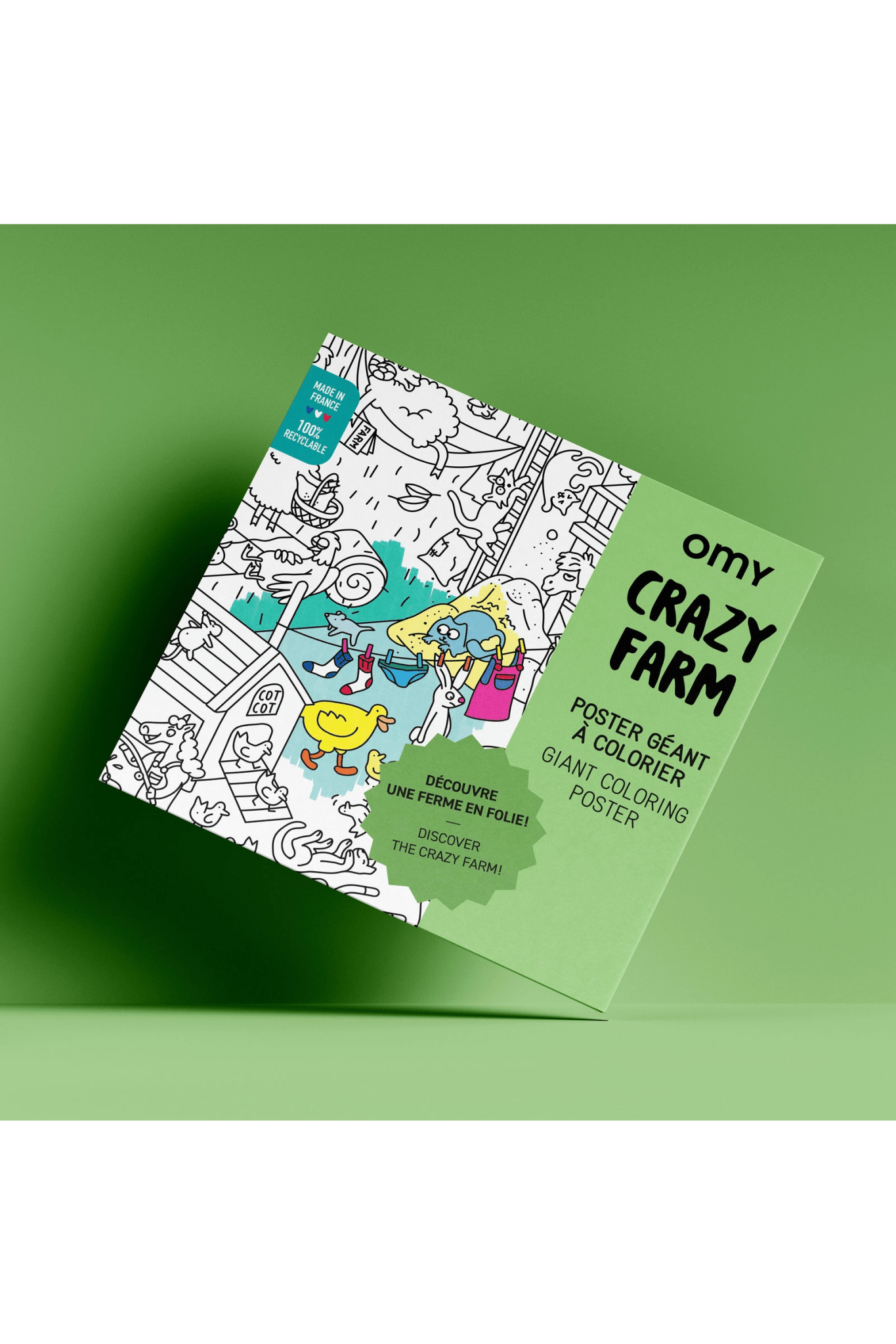 COLORING POSTER - CRAZY FARM van OMY | Kids Conceptstore Le Fanfare