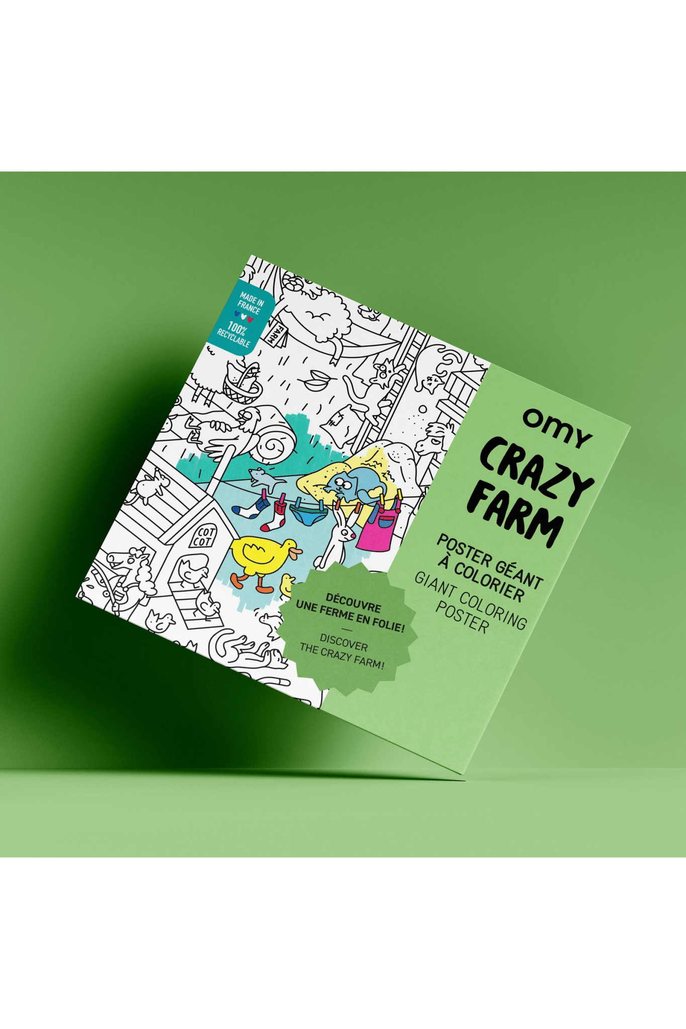 COLORING POSTER - CRAZY FARM van OMY | Kids Conceptstore Le Fanfare