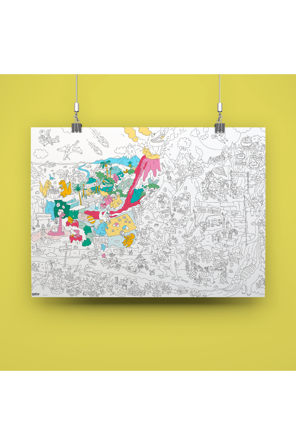COLORING POSTER - DINOS van OMY | Kids Conceptstore Le Fanfare