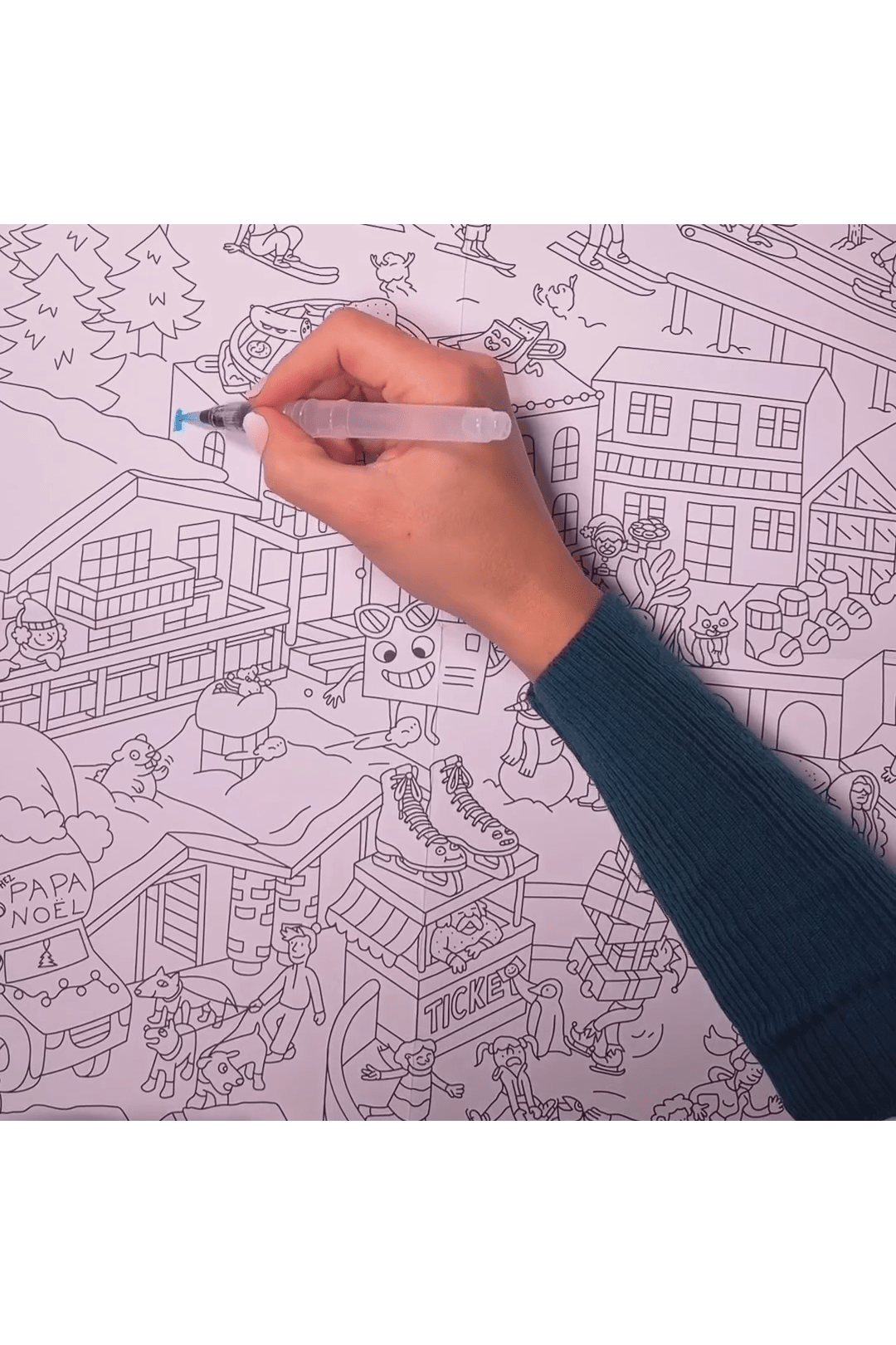 COLORING POSTER - I LOVE WINTER van OMY | Kids Conceptstore Le Fanfare