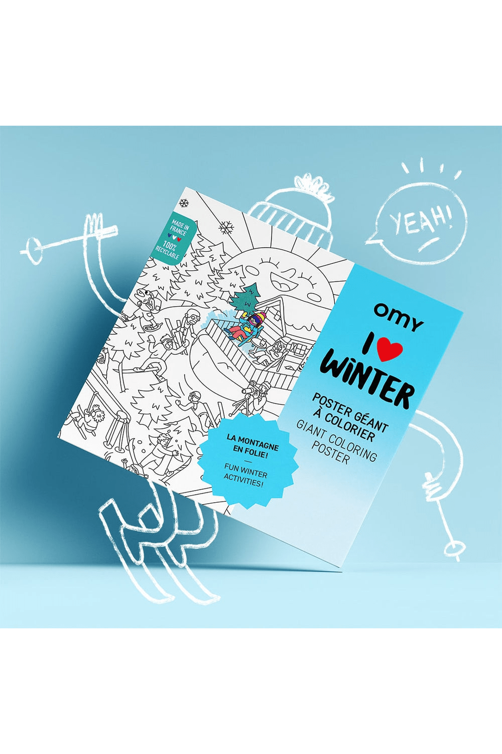 COLORING POSTER - I LOVE WINTER van OMY | Kids Conceptstore Le Fanfare