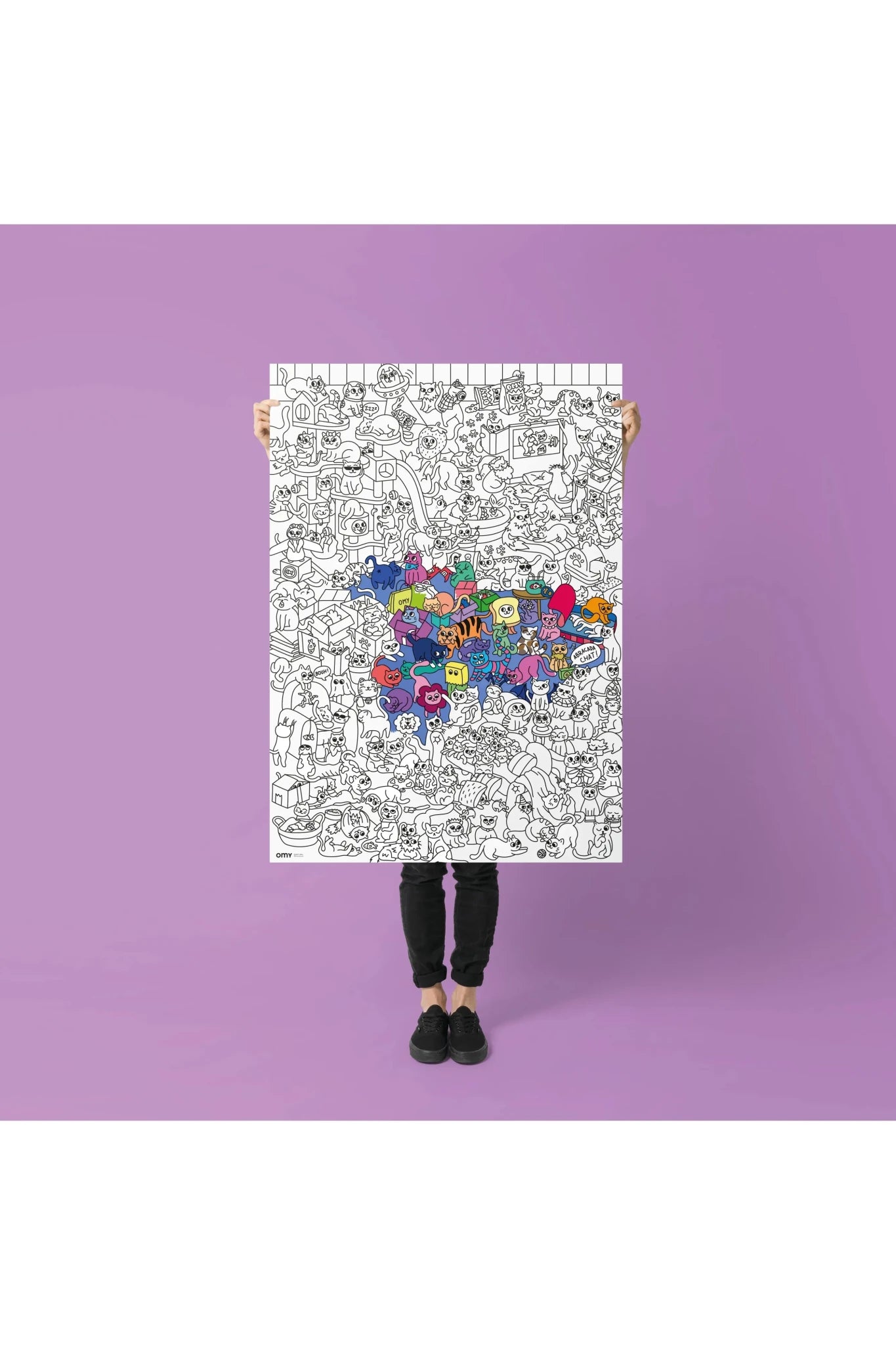 Coloring Poster - Kitty van OMY | Kids Conceptstore Le Fanfare