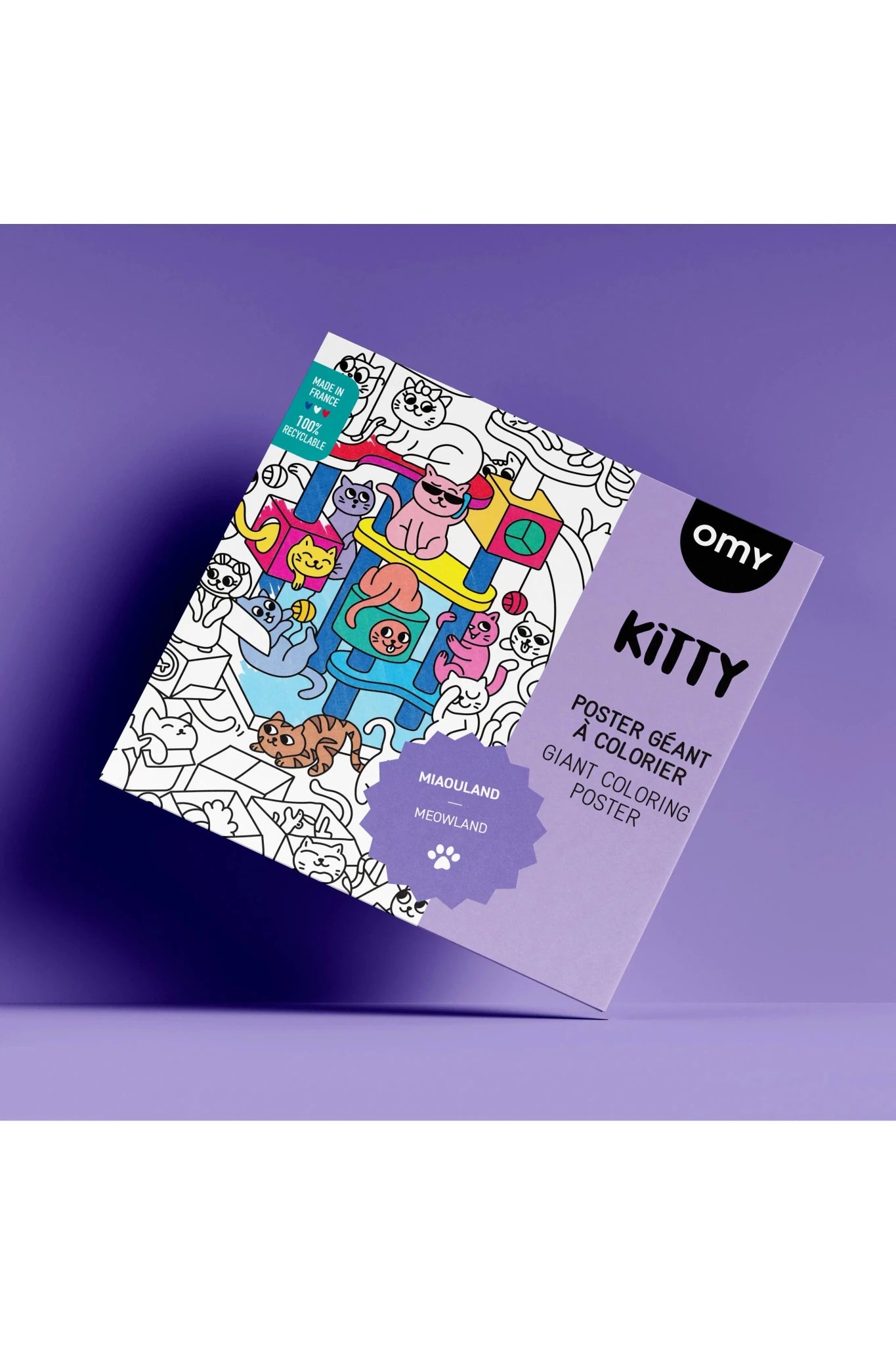 Coloring Poster - Kitty van OMY | Kids Conceptstore Le Fanfare