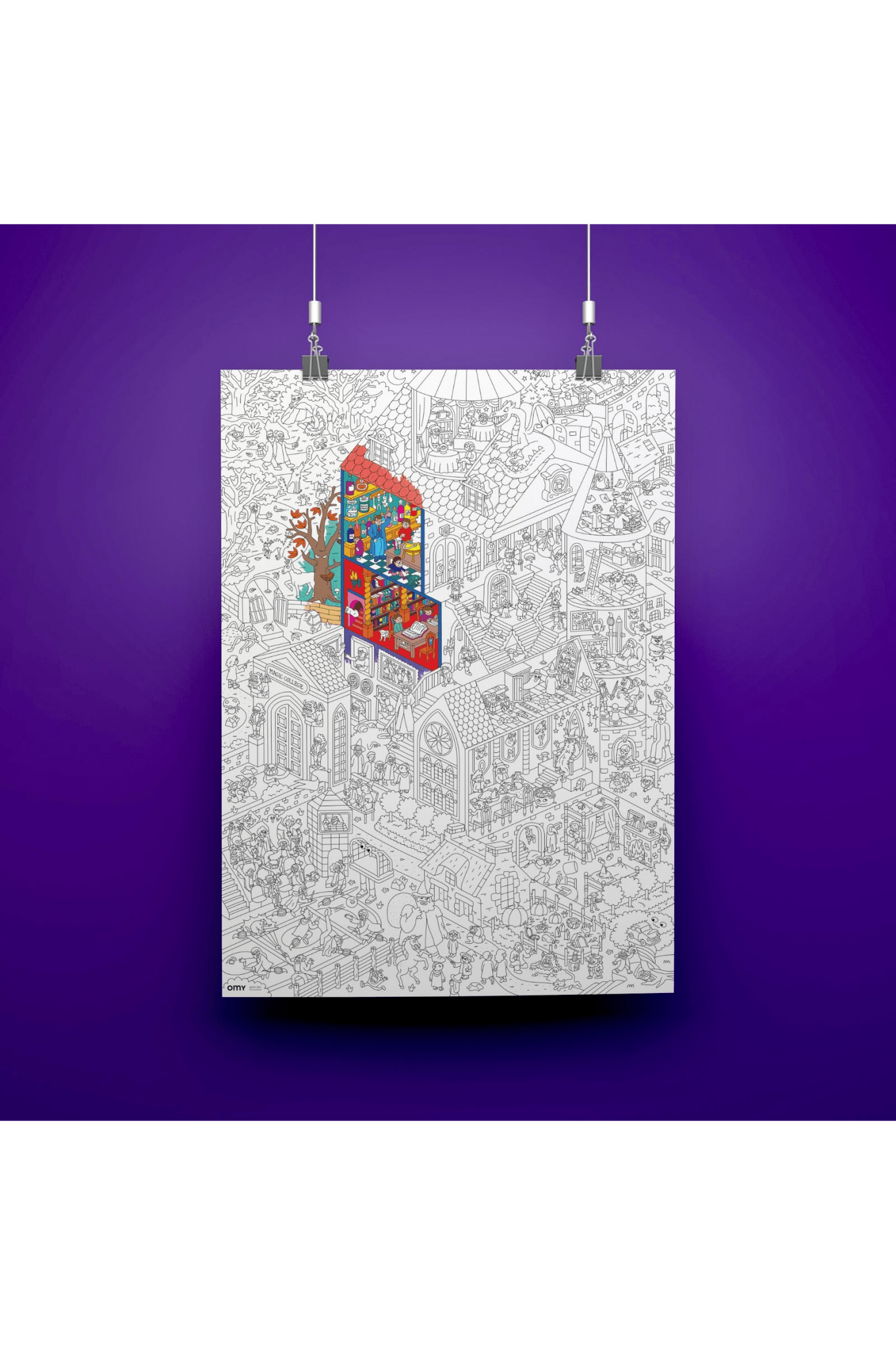 COLORING POSTER - MAGIC COLLEGE van OMY | Kids Conceptstore Le Fanfare