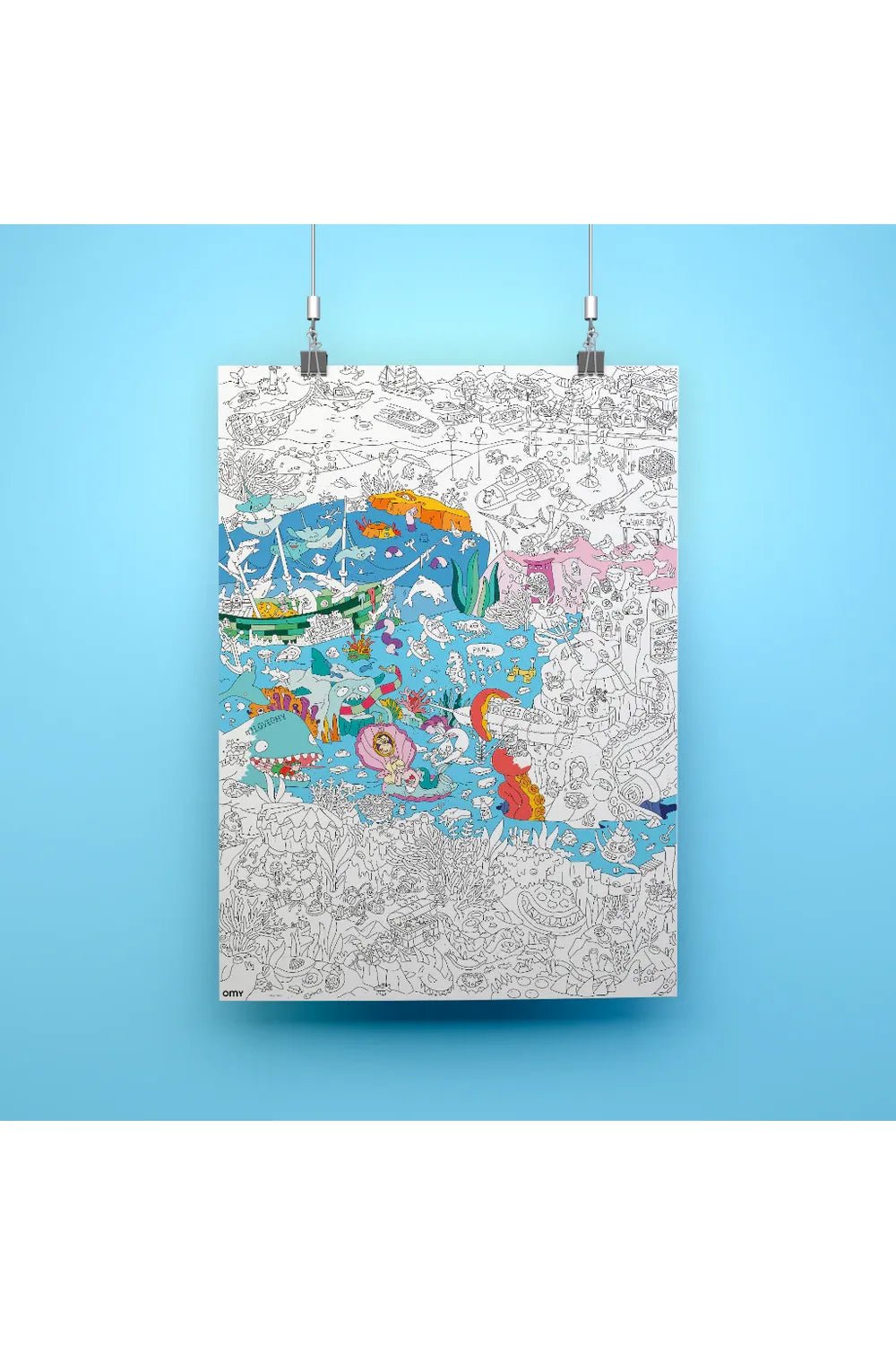 COLORING POSTER - OCEAN van OMY | Kids Conceptstore Le Fanfare