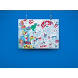 COLORING POSTER - SUPER HERO + PENCIL van OMY | Kids Conceptstore Le Fanfare