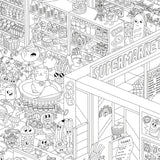 COLORING POSTER - SUPERMARKET van OMY | Kids Conceptstore Le Fanfare