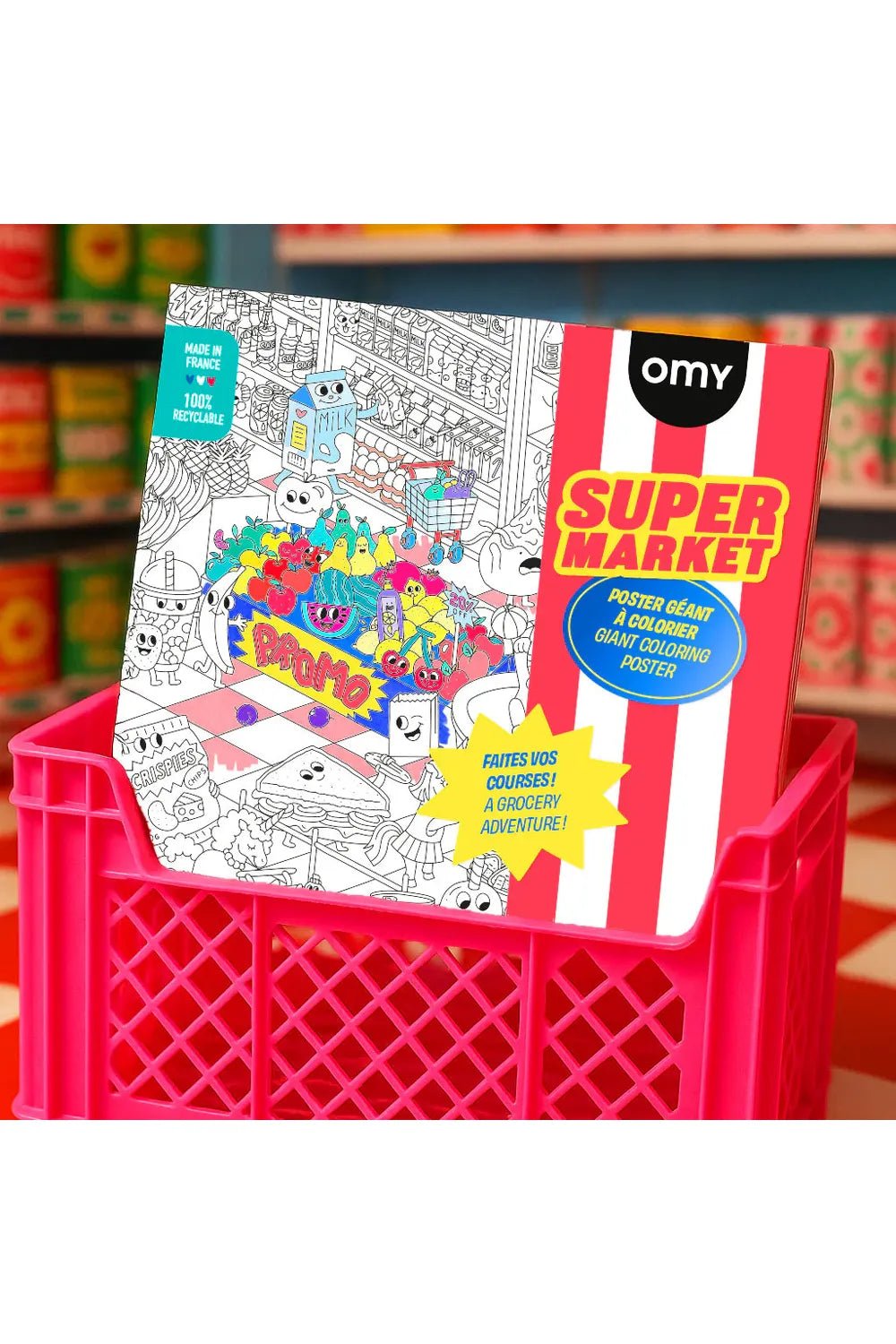 COLORING POSTER - SUPERMARKET van OMY | Kids Conceptstore Le Fanfare