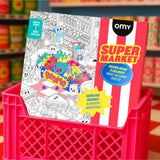 COLORING POSTER - SUPERMARKET van OMY | Kids Conceptstore Le Fanfare