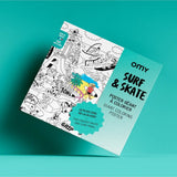 COLORING POSTER - SURF & SKATE van OMY | Kids Conceptstore Le Fanfare