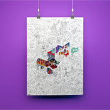 COLORING POSTER - VAMPIRES + STICKER van OMY | Kids Conceptstore Le Fanfare