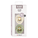 Colour 2 Pack - round - Ivory/Sage van BIBS | Kids Conceptstore Le Fanfare