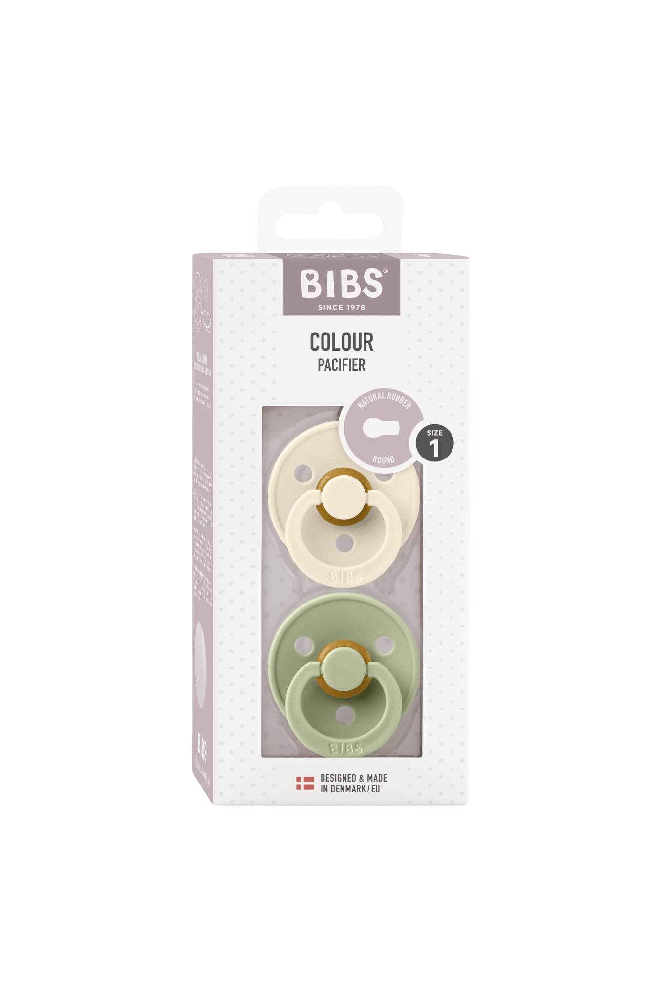 Colour 2 Pack - round - Ivory/Sage van BIBS | Kids Conceptstore Le Fanfare