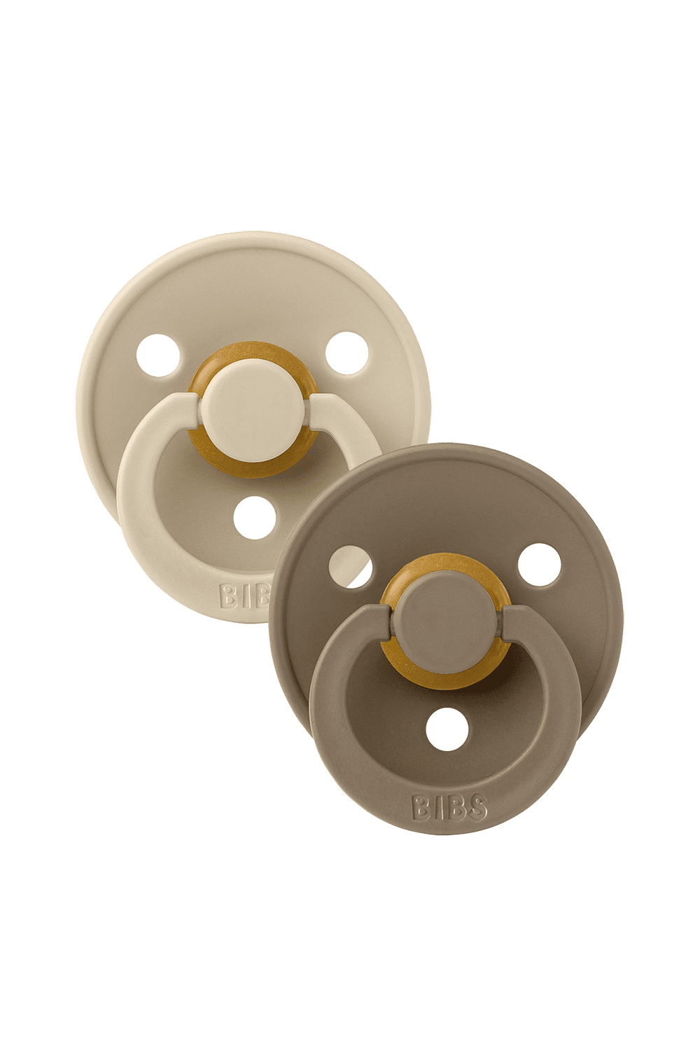 Colour 2 Pack - round - Vanilla/Dark Oak van BIBS | Kids Conceptstore Le Fanfare